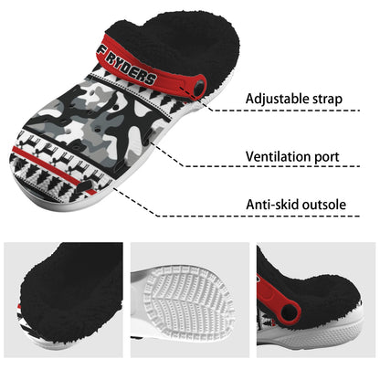 RR Christmas Fleece Lined Foam Clogs - Camo/Rd