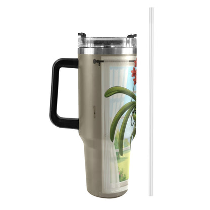 Plant Love Vanda Orchid 40oz Stainless Steel Tumbler