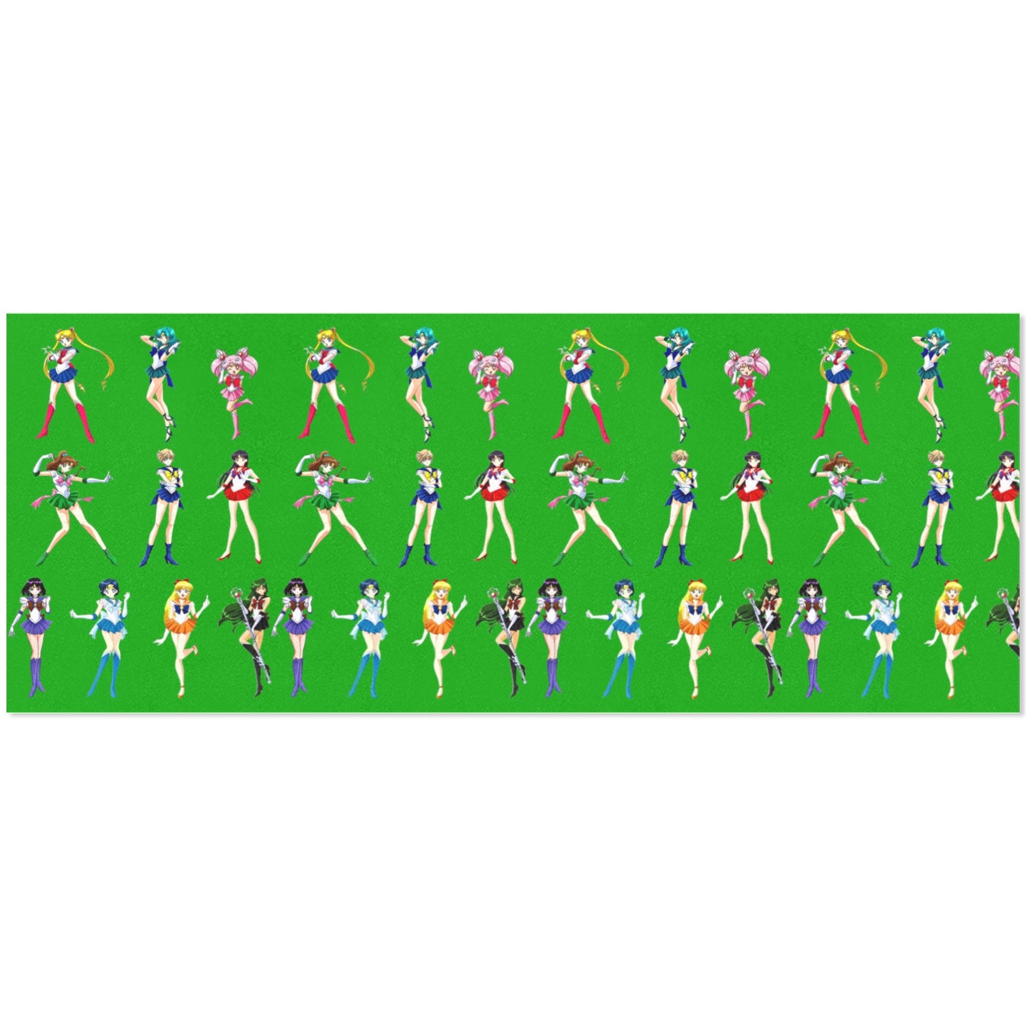 Sailor Moon Wrapping Paper 58"x 23" (2 Rolls) Soidiers Green