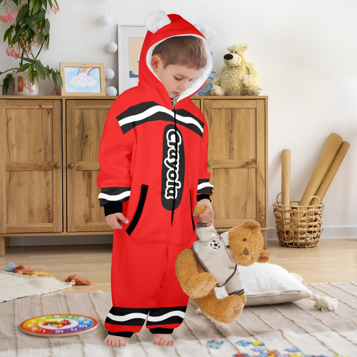 Kids Crayon Onesie Red