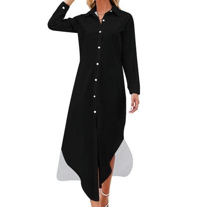 CMR Button-Up Long Sleeve Shirt Dress