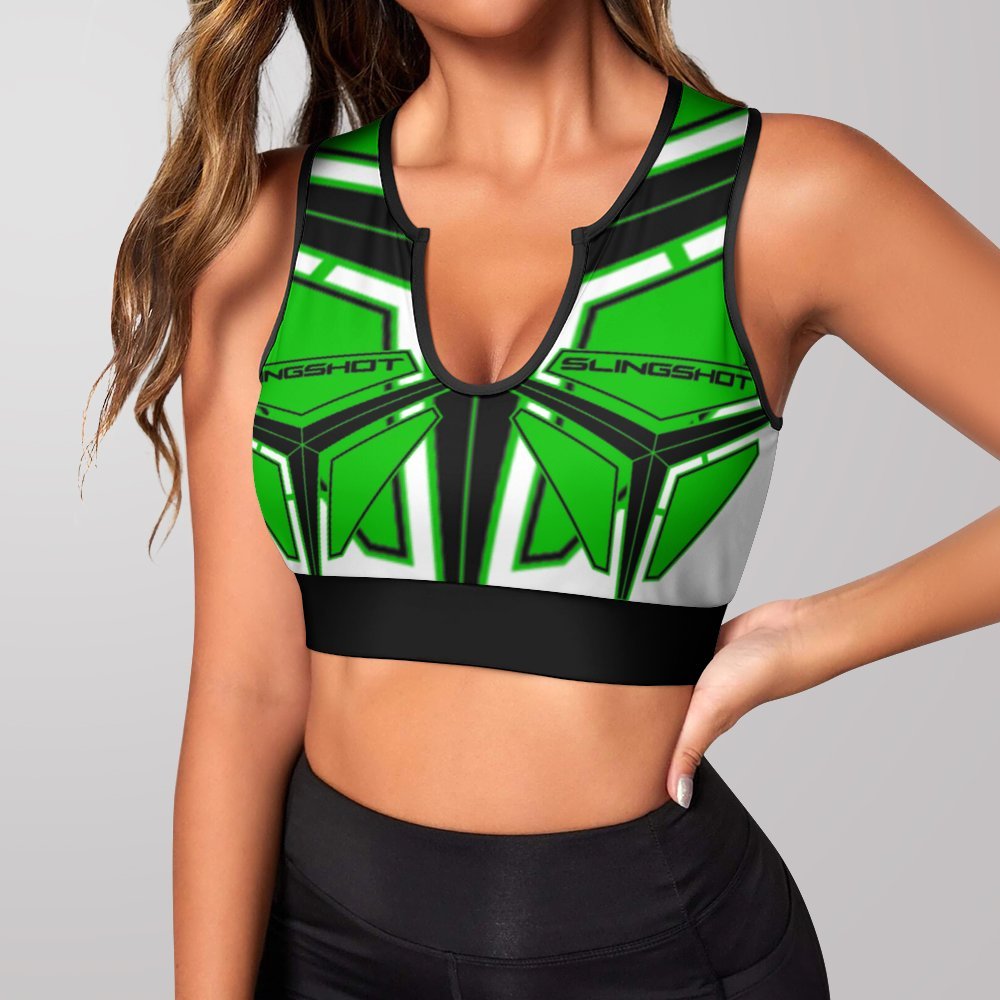 3>2 Sexy Spandex Crop Top Green