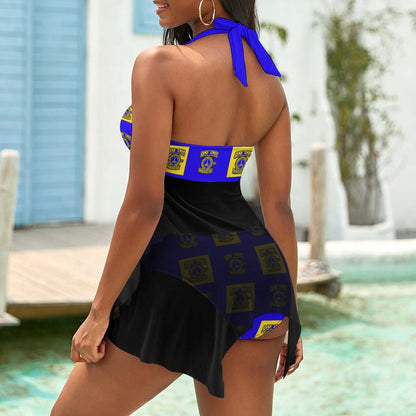 One Unit Split Skirt Swimsuit 4