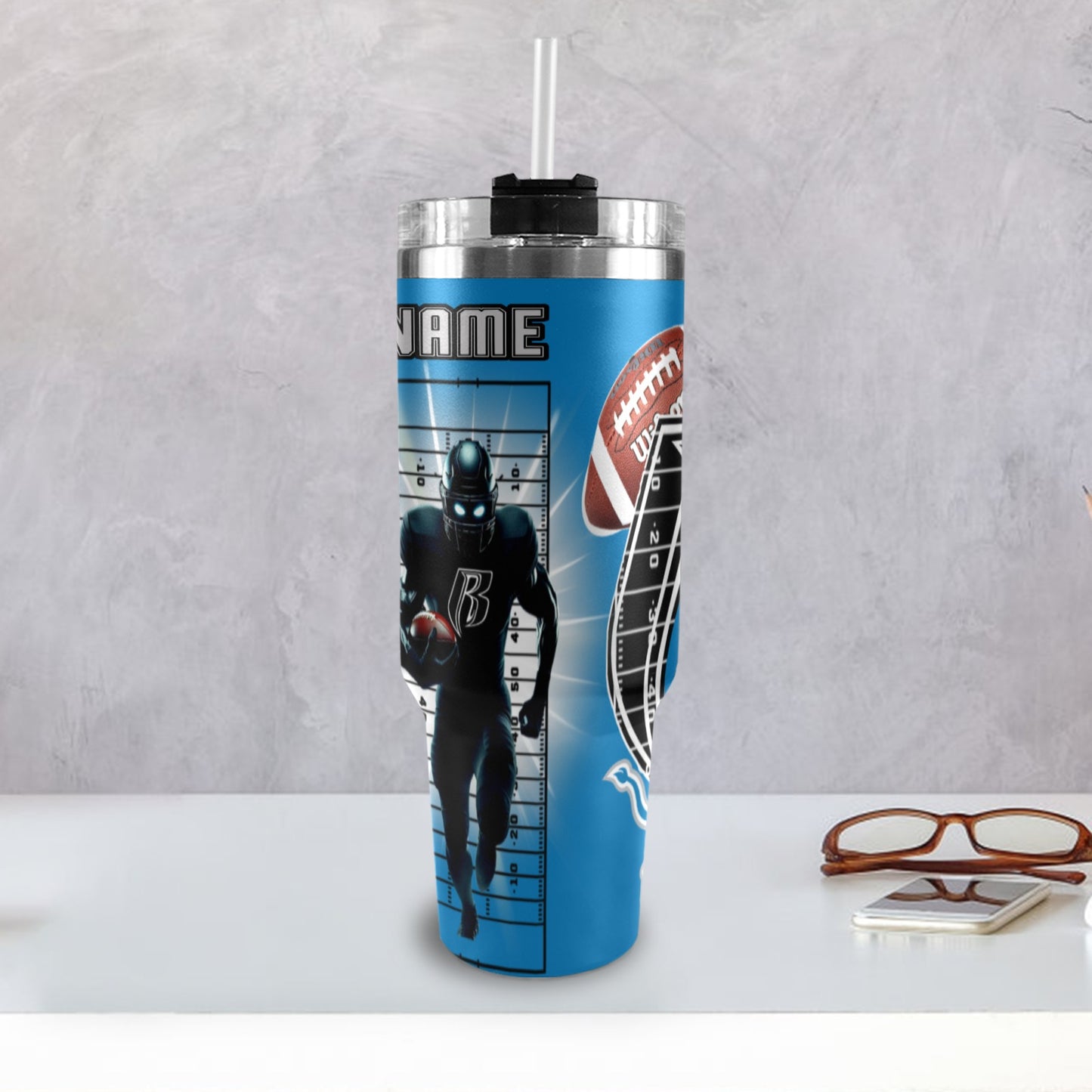 RR LIONS 40OZ STAINLESS STEEL TUMBLER 2025