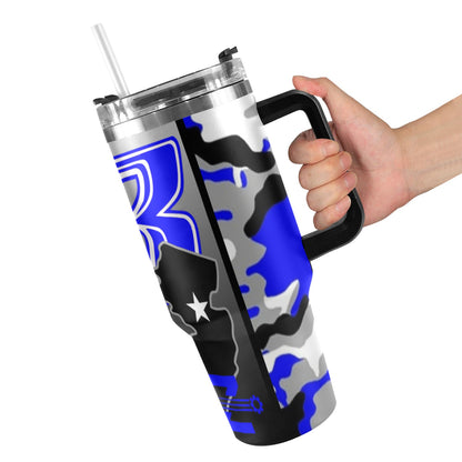 Central JerZ 40oz Stainless Steel Tumbler Blue Camo