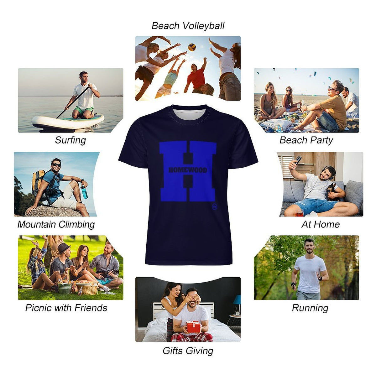 Big H Homewood Ice Silk T-shirt Drk Blu/Blu