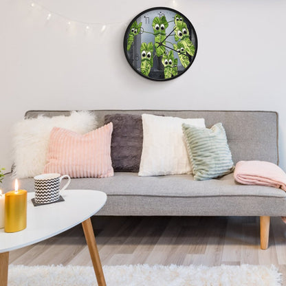 Plant Love 10x10 Wall Clock - Philodendron Parasio Verde