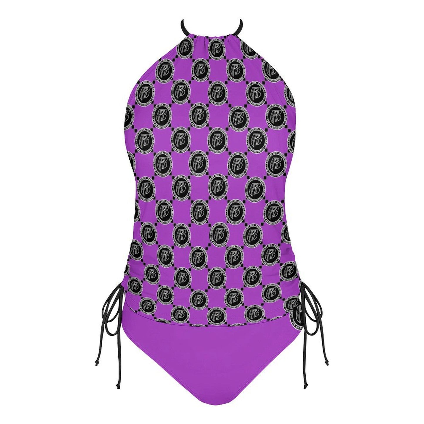 RR Two Piece Halter Swimsuit RR Coin Purple
