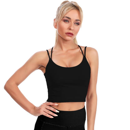 CMR Spaghetti Crossed Strap Cropped Tank