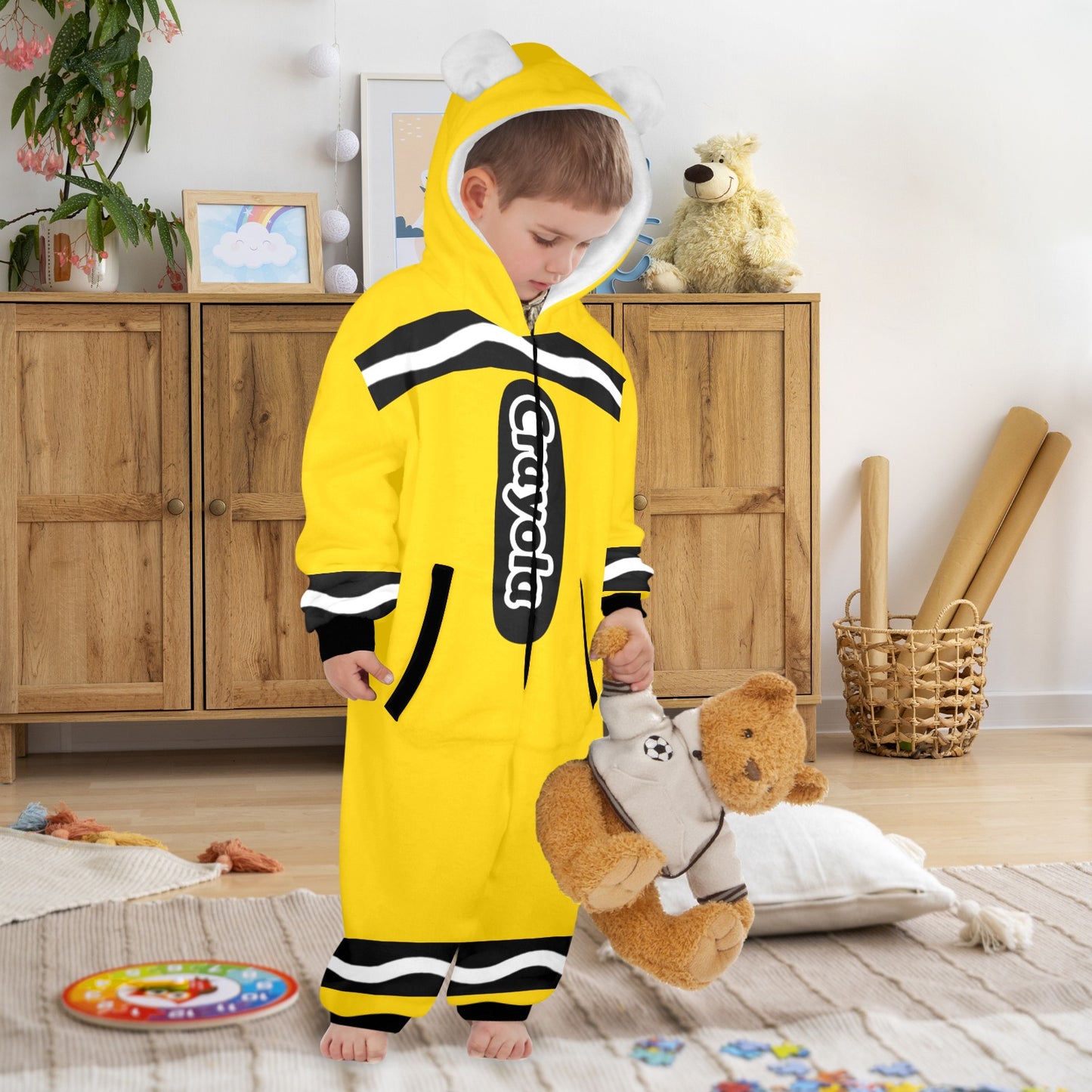 Kids Crayon Onesie Yellow