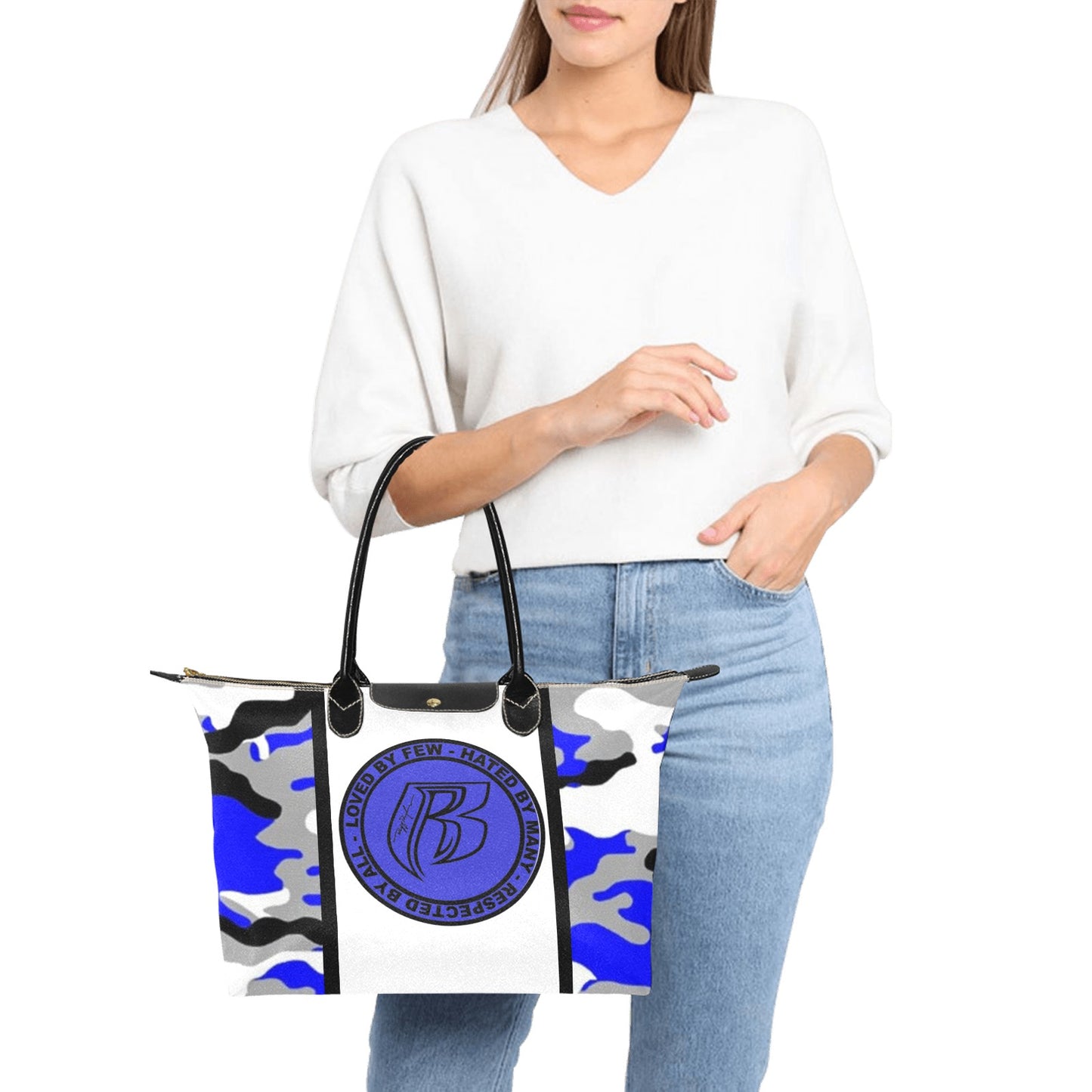 RR Lrg Handbag Blue Camo