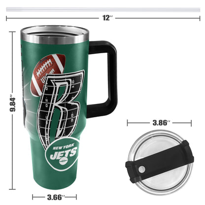 RR JETS 40OZ STAINLESS STEEL TUMBLER 2025