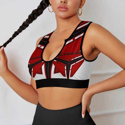 3>2 Sexy Spandex Crop Top Red