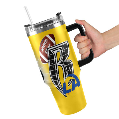 RR RAMS 40OZ STAINLESS STEEL TUMBLER 2025