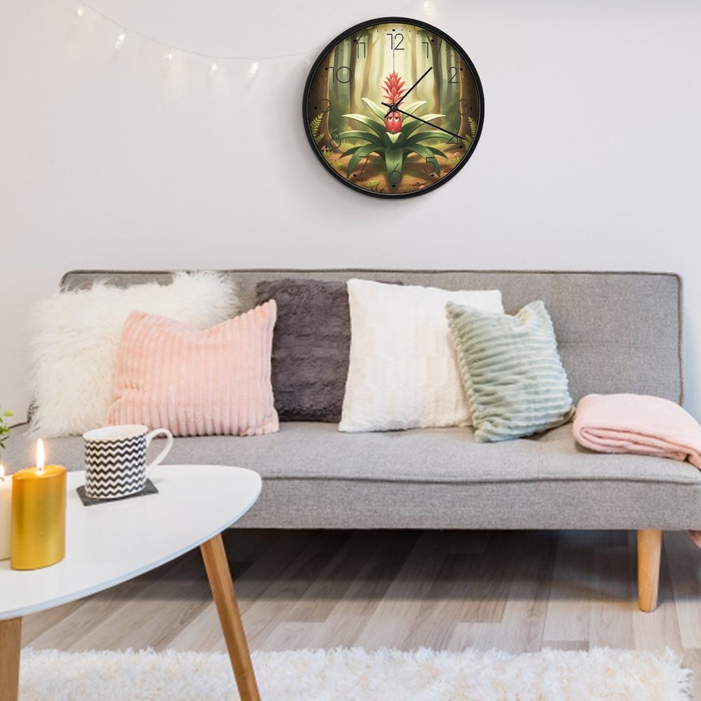 Plant Love 10x10 Wall Clock - Bromeliad