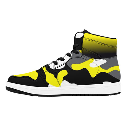 RR Yellow Camo High Top Sneakers