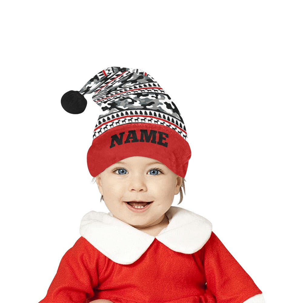 RR Christmas Flannel Santa Hat - Camo/Red