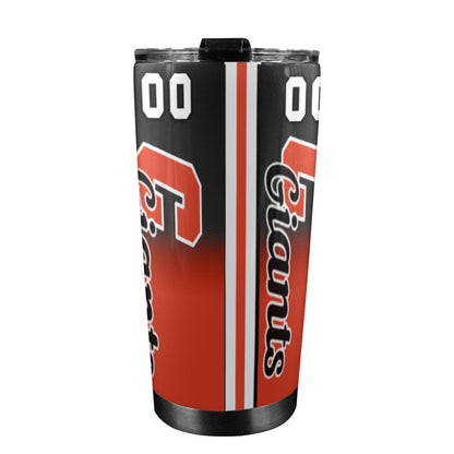 Giants 20oz Stainless Steel Tumbler - ADD your athlete's number.