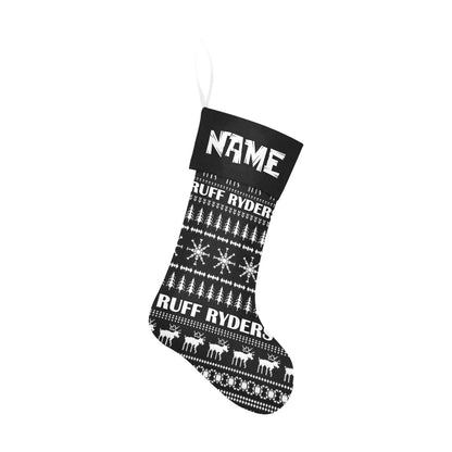 RR Christmas Stocking - Blk/wht