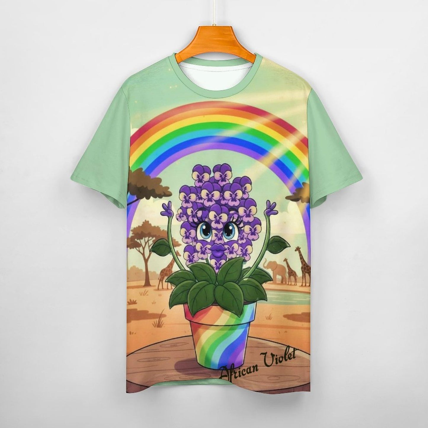 Plant Love Ice Silk Tee - African Violet