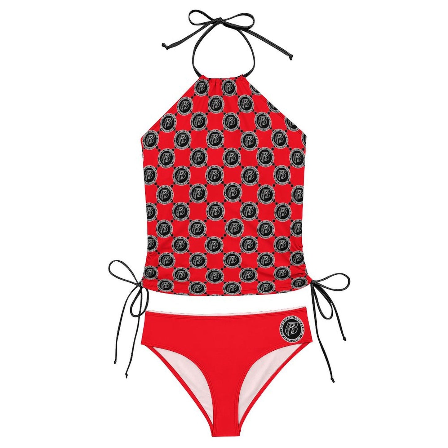 RR Two Piece Halter Swimsuit RR Coin Red