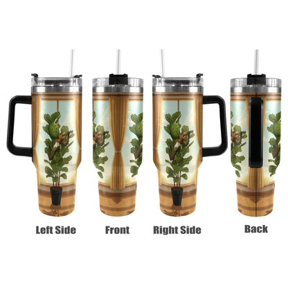 Plant Love Fiddle Leaf Fig 40oz Stainless Steel Tumbler