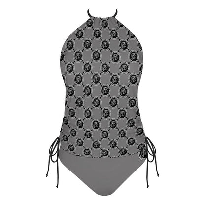 RR Two Piece Halter Swimsuit RR Coin Gry