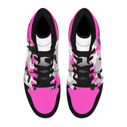 RR Pink Camo Hightop Top Sneakers