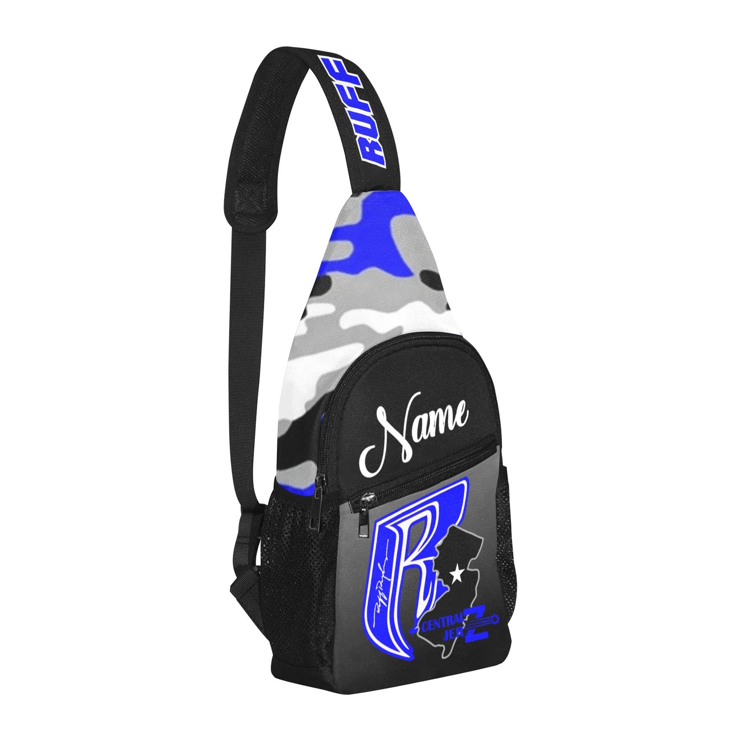 Central JerZ  Crossbody Bag Blue Camo