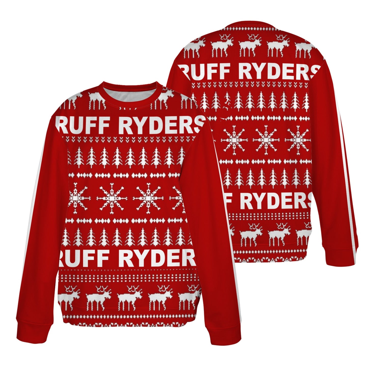 RR Christmas Ribbed Acrylic Mock Sweater Red/Wht