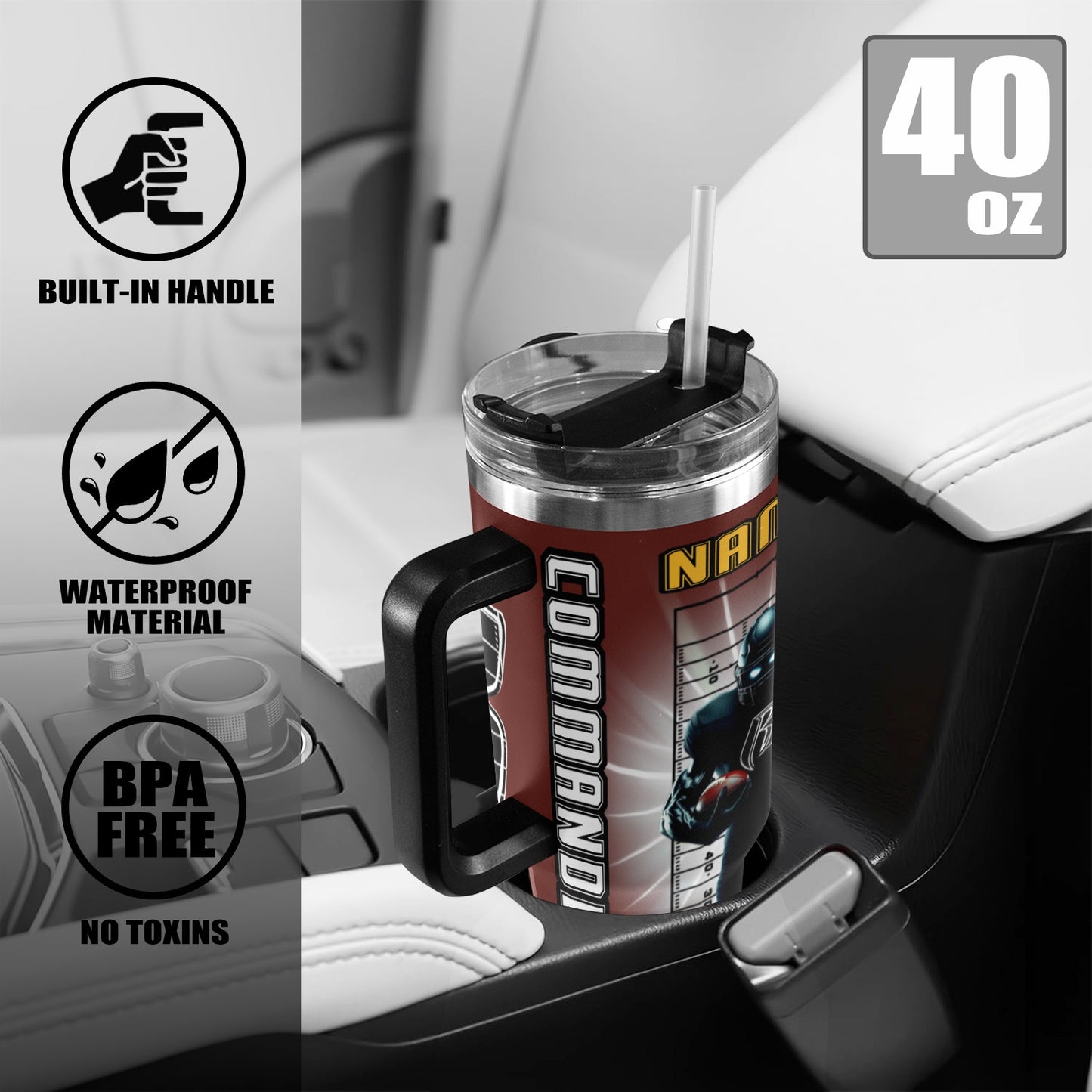 RR COMMANDERS 40OZ STAINLESS STEEL TUMBLER 2025