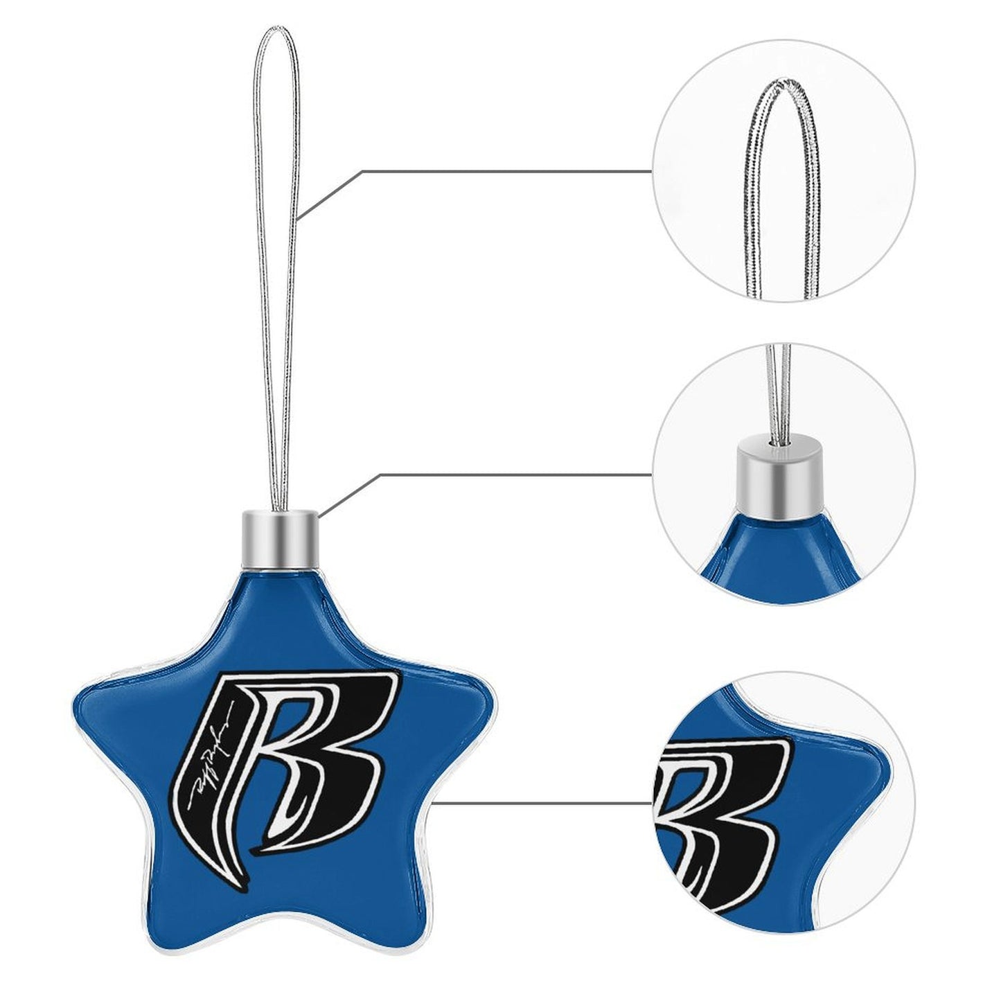 RR Christmas Hanging Star - Blue