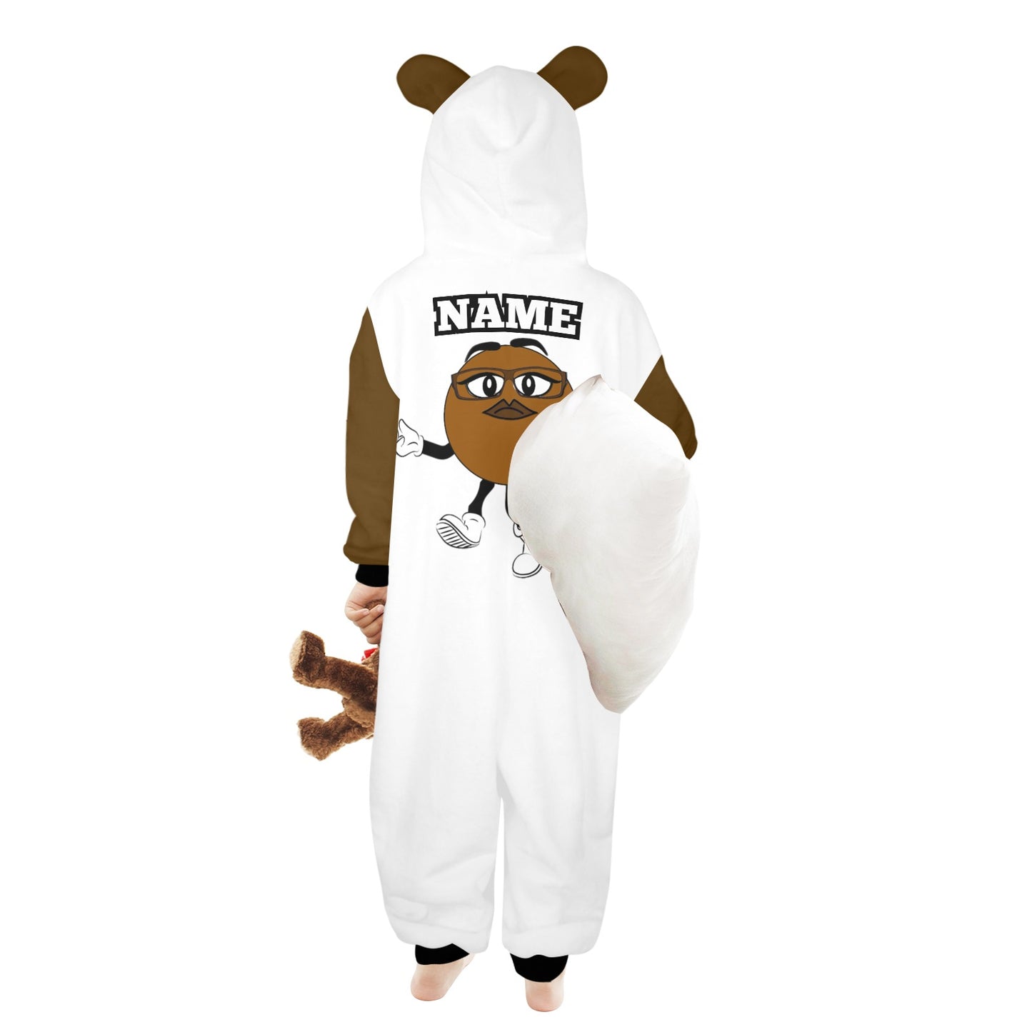 Kids M&M Onesie Brown