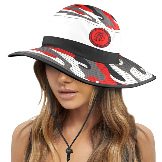 RR Wide Brim Sun Hat Red Camo