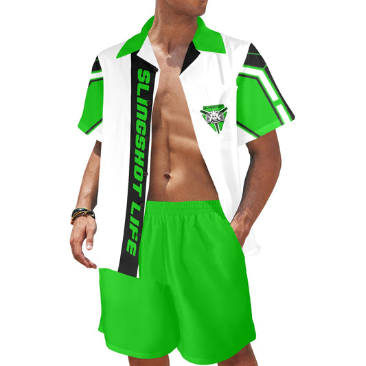 3>2 Slingshot Life Mens Two Piece Outfit Green