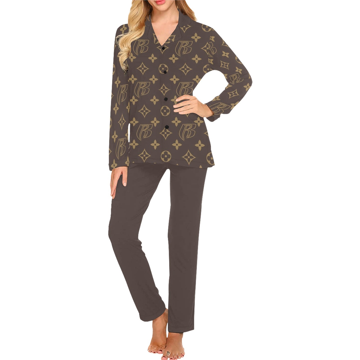 RR Christmas Pajamas -Womens Brn RR Louis