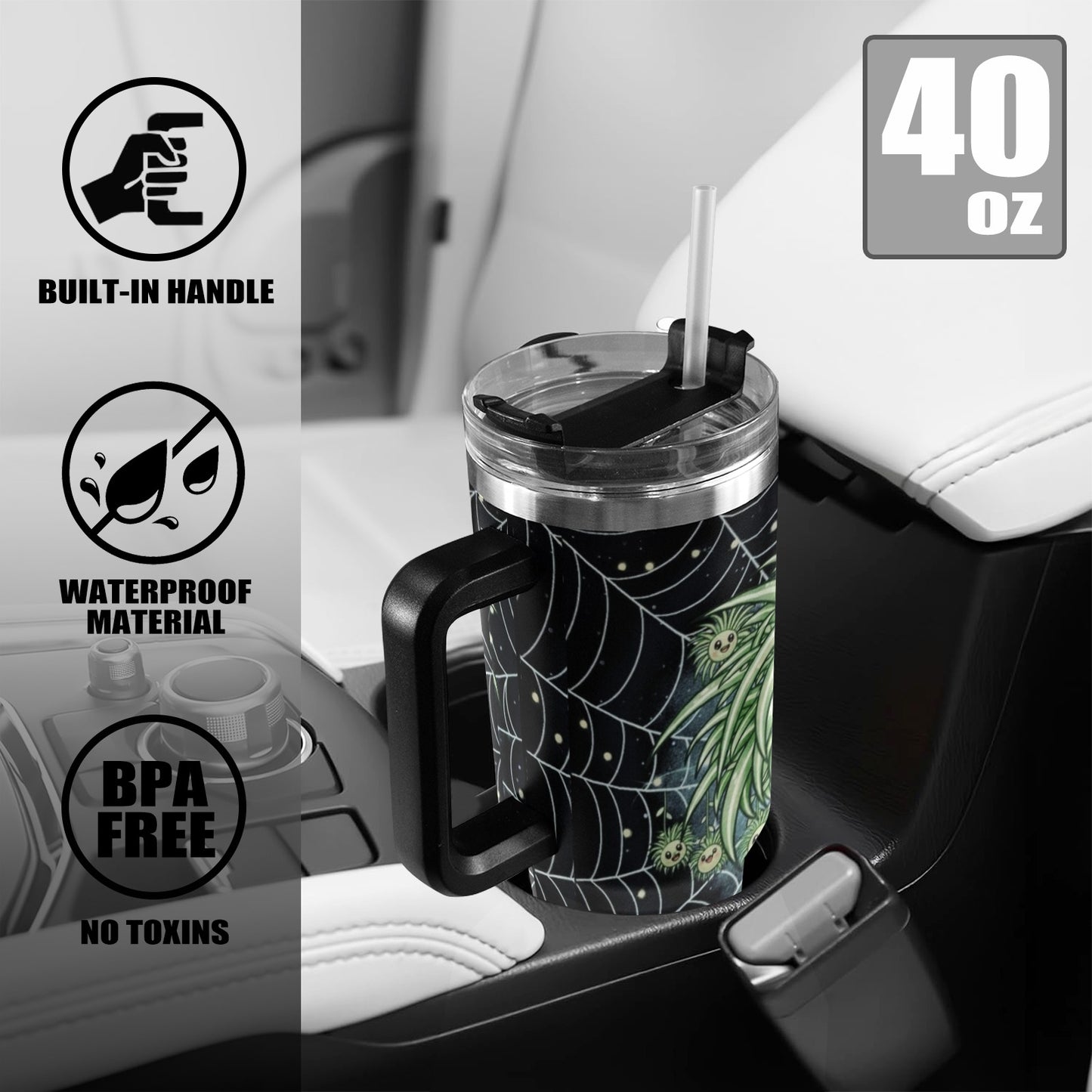 Plant Love Spider Plant 40oz Stainless Steel Tumbler