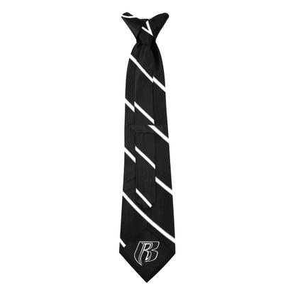 RR Necktie Blk/Wht Stripes