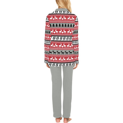 RR Christmas Pajamas  - Womens Red/Gry