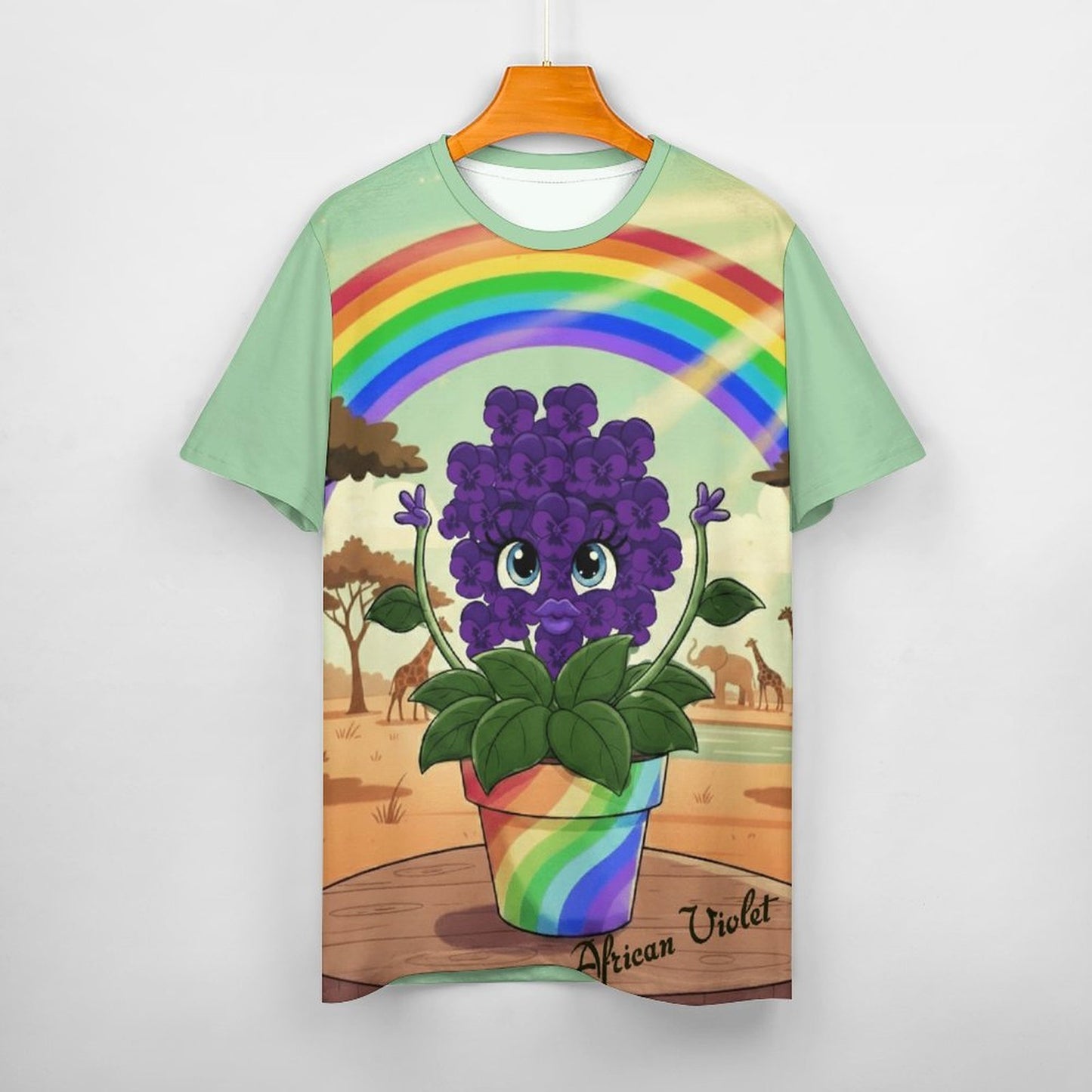 Plant Love Ice Silk Tee - African Violet