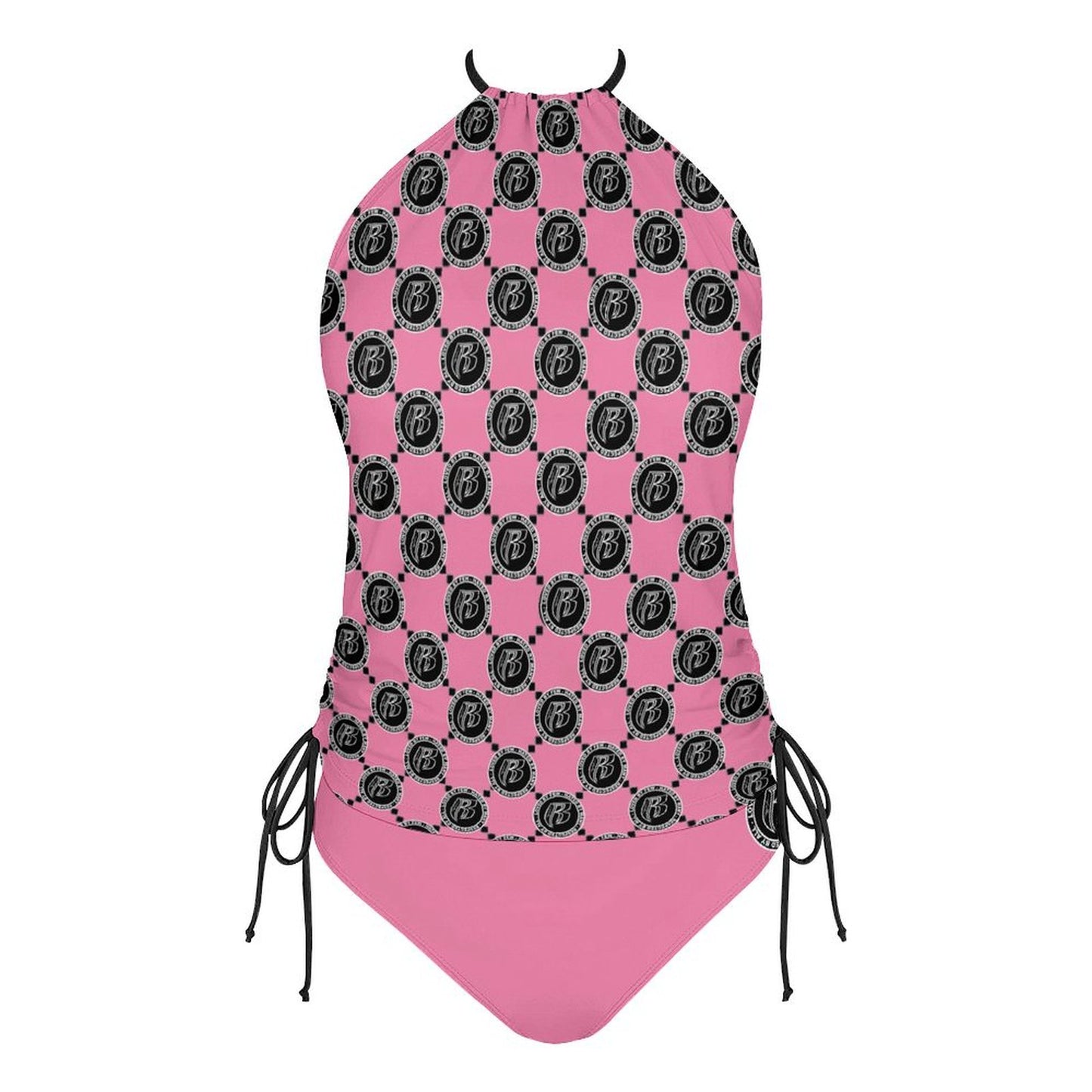 RR Two Piece Halter Swimsuit RR Coin Pink