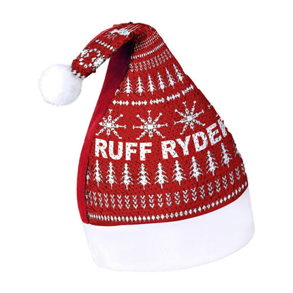 RR Christmas Color Changing Sequin Hat - Red/Wht Snowflake