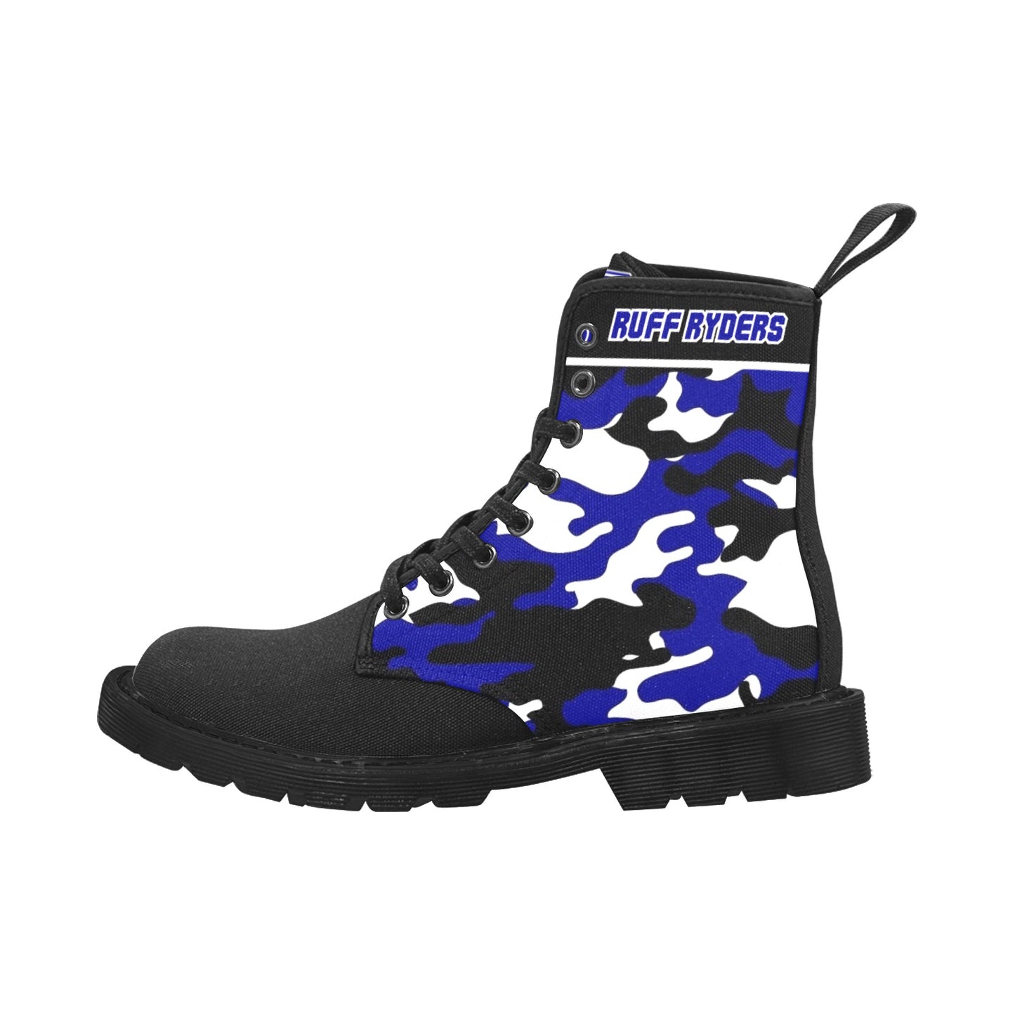 Canvas Boots Blue Camo