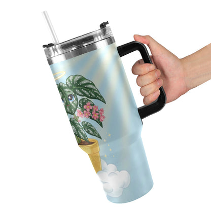 Plant Love Angel Wing Begonia 40oz Stainless Steel Tumbler