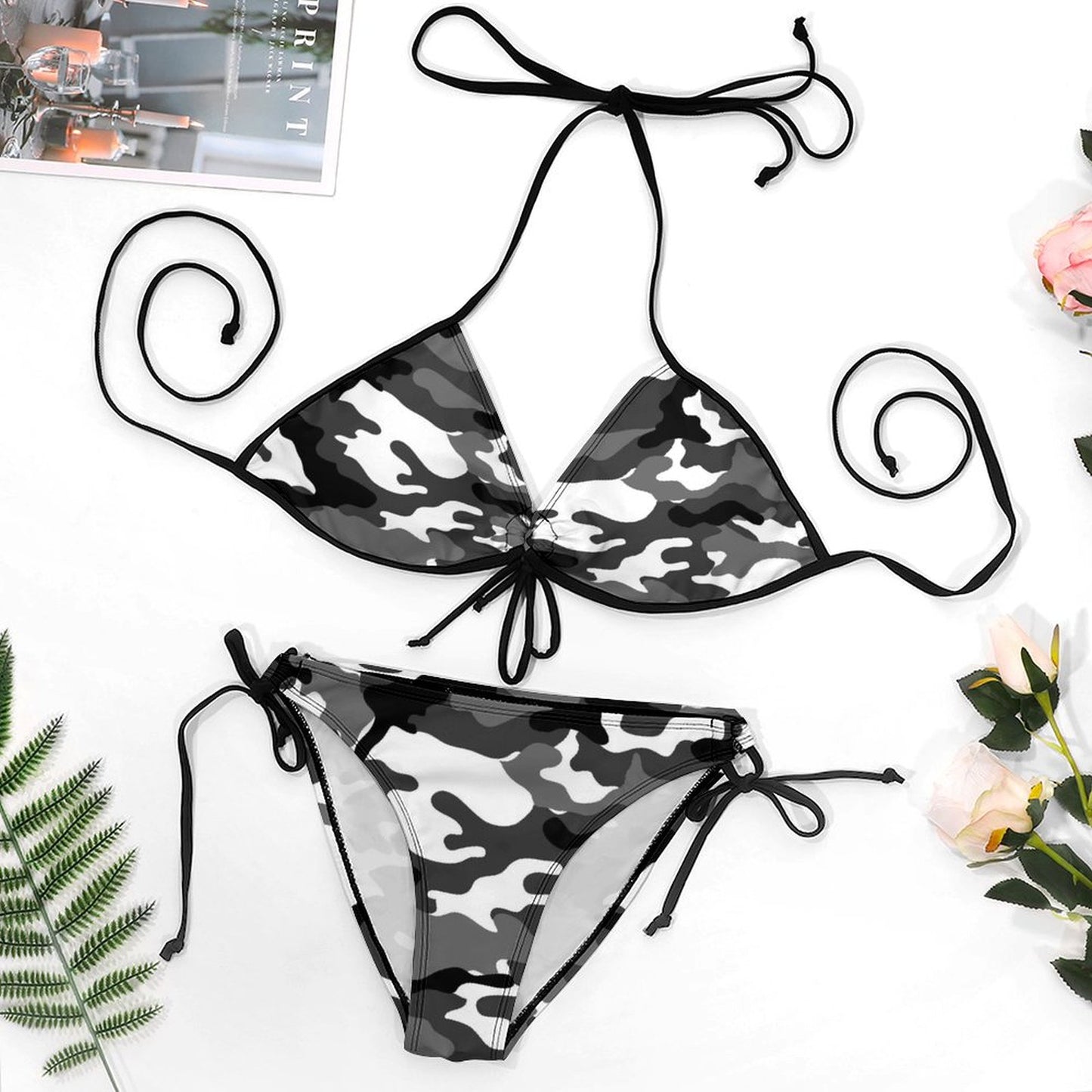 RR String Bikini Plus Size Camo