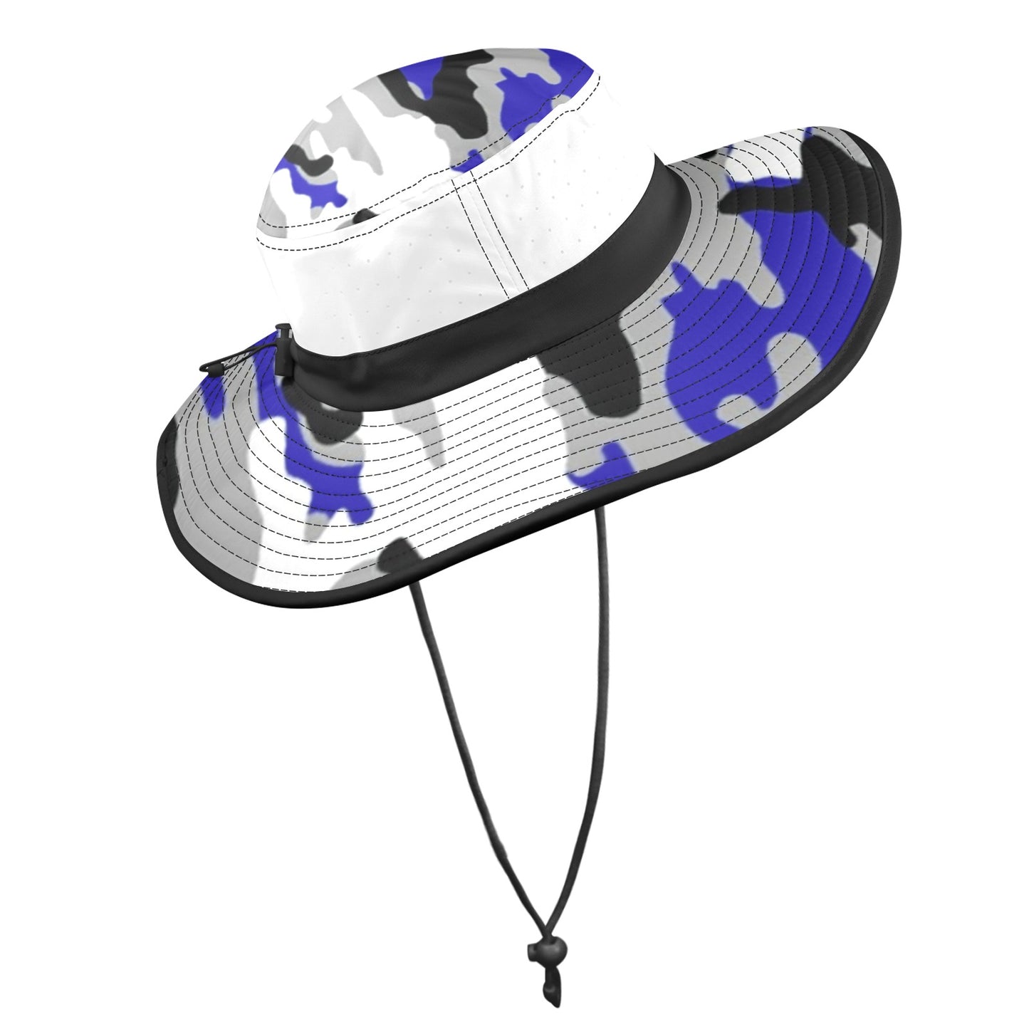 RR Wide Brim Sun Hat Royal Blue Camo