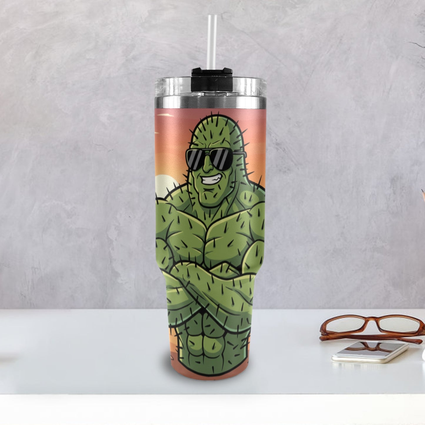 Plant Love Cactus 40oz Stainless Steel Tumbler