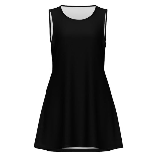 CMR Sleeveless Round Neck A-Line Dress