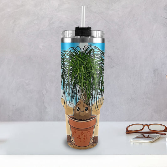 Plant Love Ponytail Palm 40oz Stainless Steel Tumbler