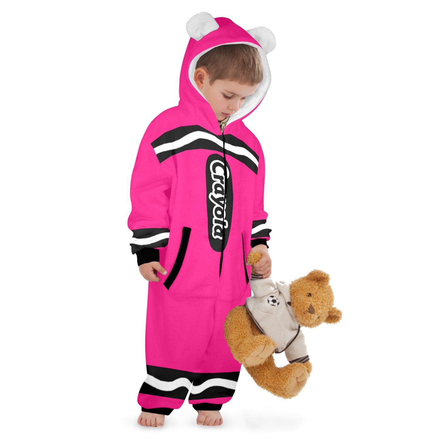 Kids Crayon Onesie Pink